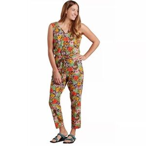 TOAD & CO Sun-kissed Liv Colorful Floral Sleeveless Jumpsuit Size Small